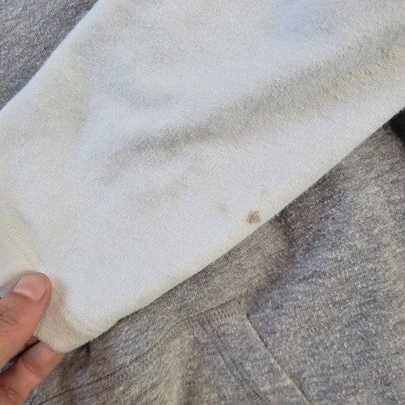 PINK Logo Three-Quarter Zip Up Pull Over Collar Size Gray White Small - Picture 8 of 11